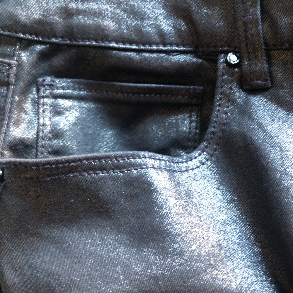 NWOT Metallic Skinny Jeans - Picture 7 of 9